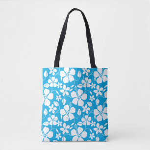 BOLSA TOTE HAWAIIAN HULA (HIBISCUS) AZUL