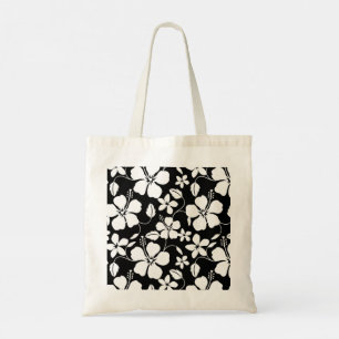 BOLSA TOTE HAWAIIAN HULA (HIBISCUS) NEGRO TOTE BAG