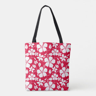 BOLSA TOTE HAWAIIAN HULA (HIBISCUS) RED