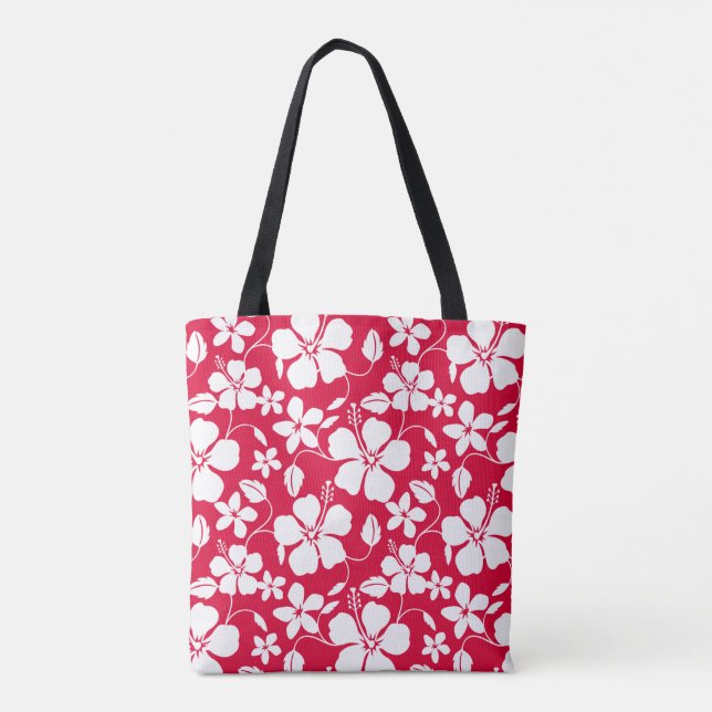 BOLSA TOTE HAWAIIAN HULA (HIBISCUS) RED (Verso)