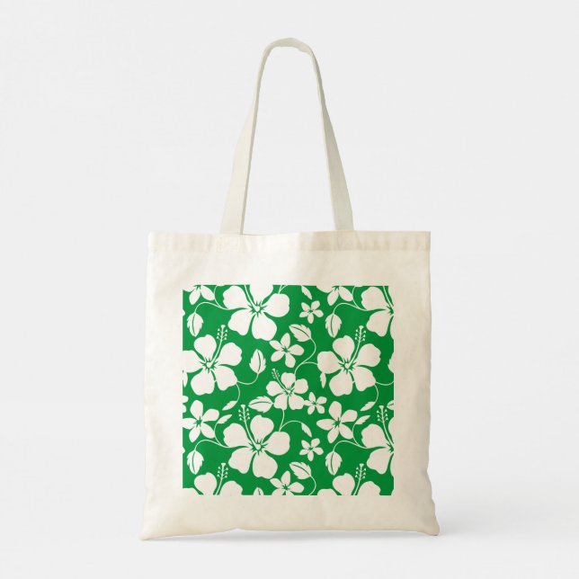 BOLSA TOTE HAWAIIAN HULA (HIBISCUS) VERDE (Verso)