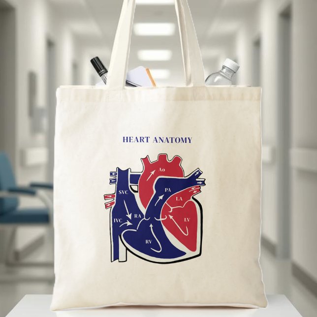 Bolsa Tote Heart Anatomy (Heart Anatomy Tote Bag )
