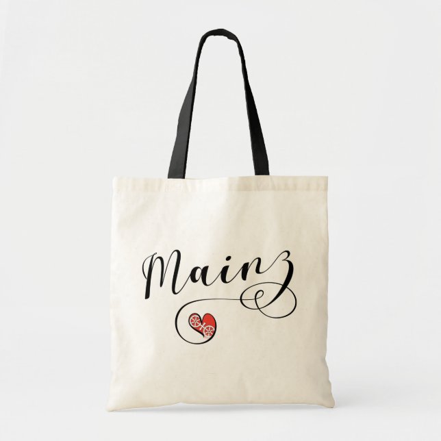 Bolsa Tote Heart Mainz Flag, Adoro Mainz, Meenz Tote Bag (Frente)