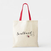 Heart Svalbard Flag, Spitsbergen, Norway Tote Bag