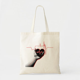 Bolsa Tote Heartbeat Love Design – Hand Holding Heart