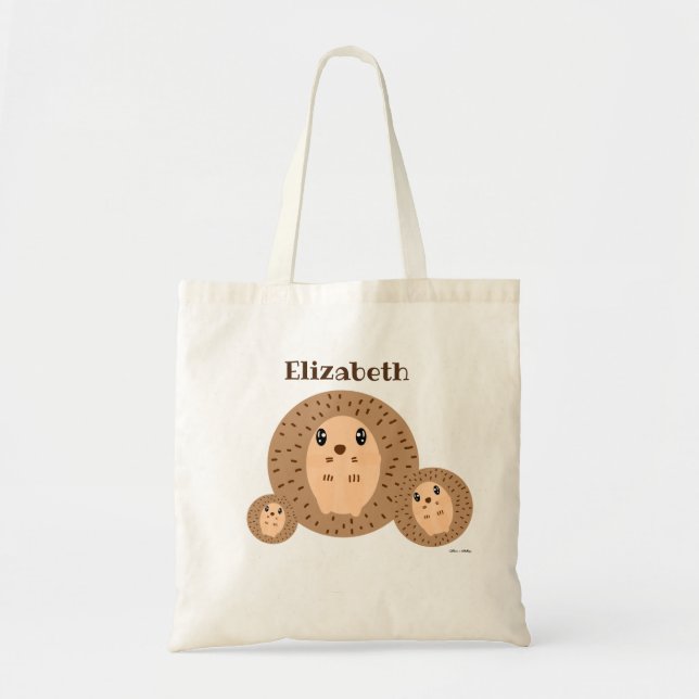 Bolsa Tote Hedgehog Kawaii Tote Bag Personalizado (Frente)