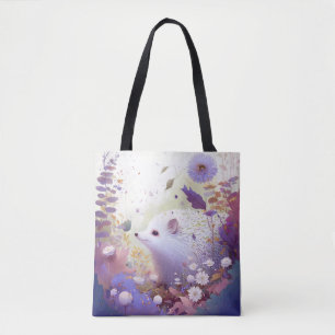 Bolsa Tote Hedgehog Portrait Animal Painting Willife Forest