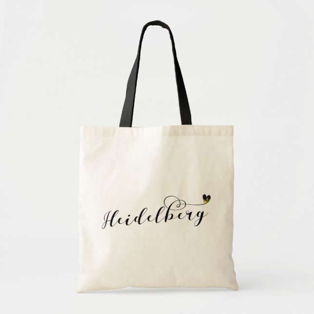 Bolsa Tote Heidelberg Flag Heart, Baden-Württemberg (Frente)
