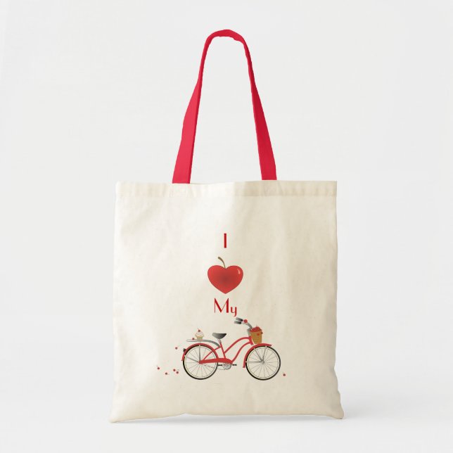 Bolsa Tote Heitres bicicleta de kirsch (Frente)