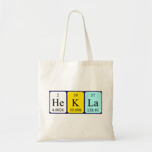 Bolsa Tote Hekla periodicamente mesa name tote bag