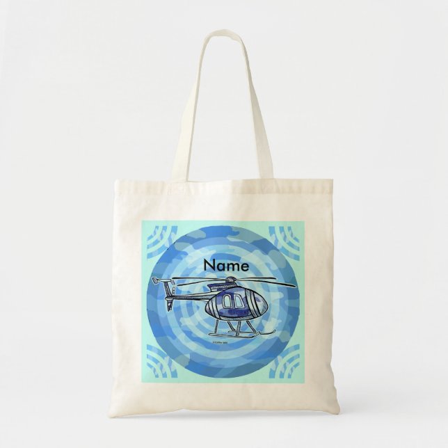 Bolsa tote helicóptero cortador do céu (Frente)
