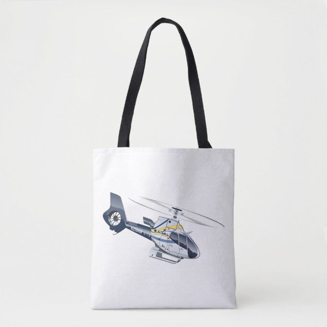 Bolsa Tote Helicóptero de desenho animado (Frente)