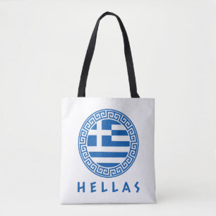 Bolsa Tote Hellas E Sinalizador De Grécia