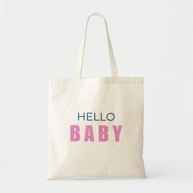 Bolsa Tote Hello Baby Shower Tote Bag (Frente)