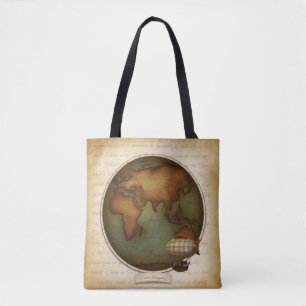 Bolsa Tote Hemisférios oriental e ocidental mapeiam o neovit