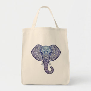 Bolsa Tote Henna Elephant Art