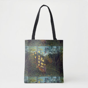 Bolsa Tote Henri Rousseau Luta entre Tiger e Bull