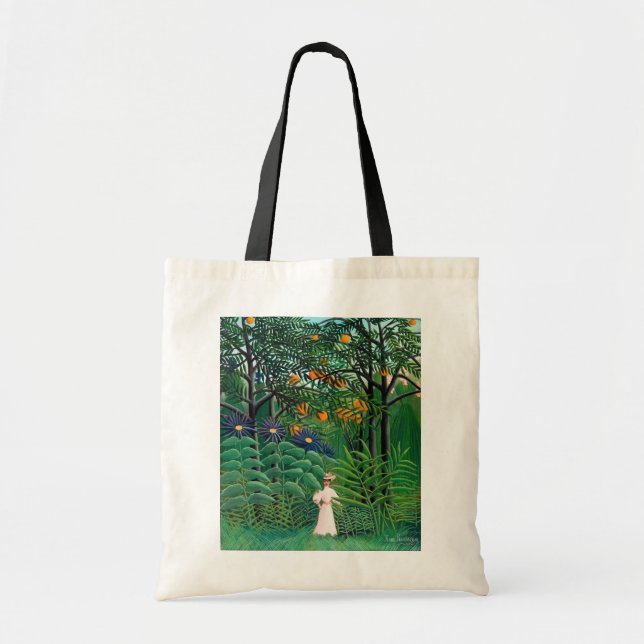 Bolsa Tote Henri Rousseau - Mulher caminhando em uma Floresta (Frente)