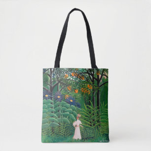 Bolsa Tote Henri Rousseau - Mulher caminhando em uma Floresta