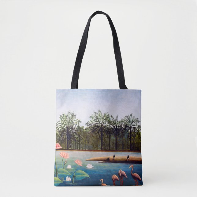 Bolsa Tote Henri Rousseau - Os Flamingos (Frente)