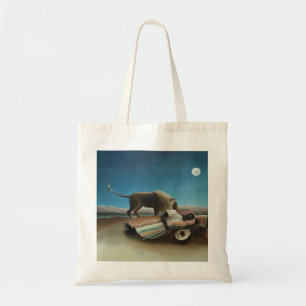 Bolsa Tote Henri Rousseau Sleeping Gypsy Lion Painting