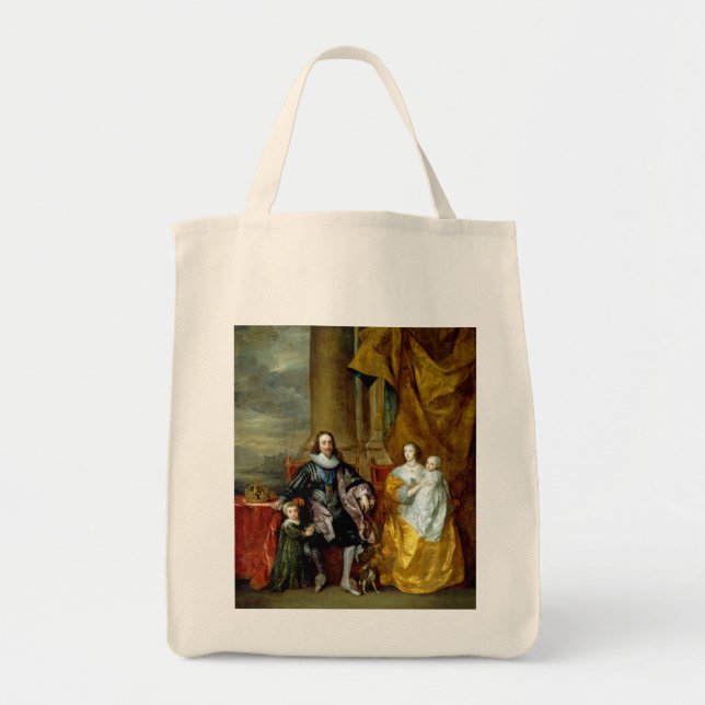 Bolsa Tote Henrietta Maria e Charles I por Van Dyck (Frente)