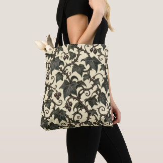 Bolsa Tote Hera Noturna – Padrão de Videira Botânica Gótica E