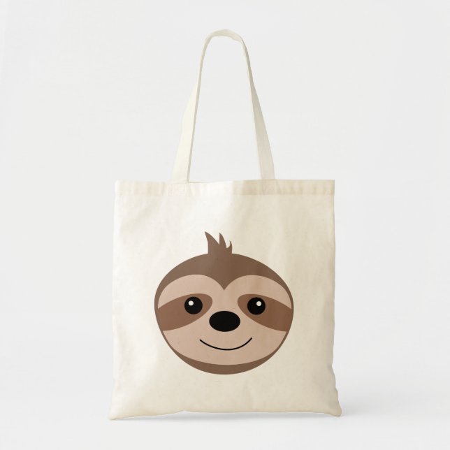 Bolsa Tote Hermoso oso perezoso sonriente (Frente)