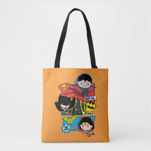 Bolsa Tote Heróis Chibi Prontos Para Ação!