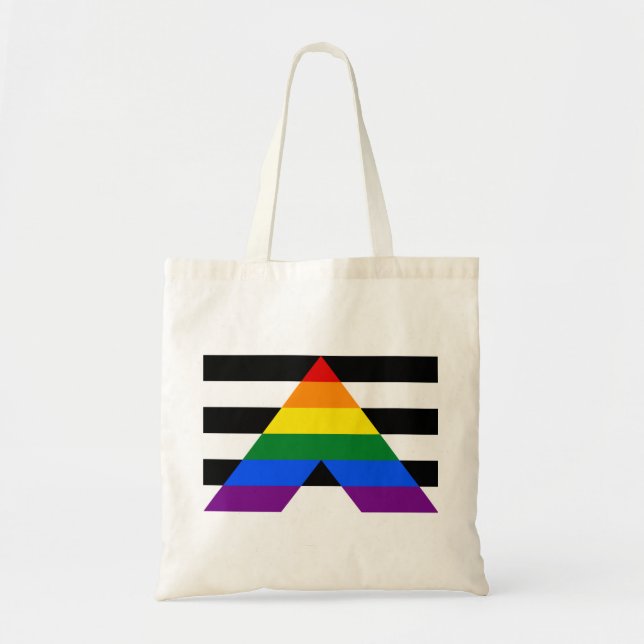 Bolsa Tote Hetero LGBT Sinalizador Tote Bag (Frente)