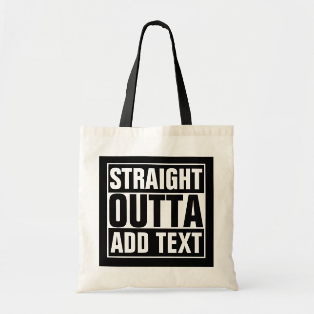 Bolsa Tote HETERO OUTTA - adicione seu texto aqui/crie o seu  (Frente)