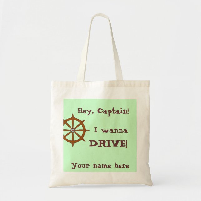 Bolsa Tote Hey capitão Nome (Frente)