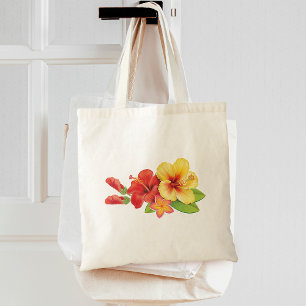 Bolsa Tote Hibisco Floral Tropical