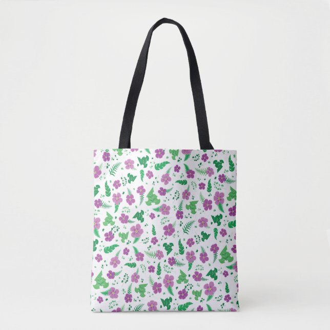 Bolsa Tote Hibisco Roxo (Frente)