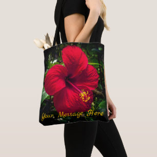 Bolsa Tote "Hibisco Vermelho"