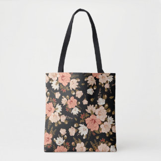 Bolsa Tote Hibiscus Floral: Design de padrão sem costura