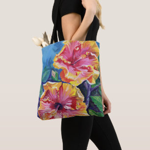 Bolsa Tote Hibiscus tropical do Havaí