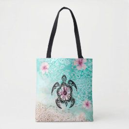Bolsa Tote Hibiscus Turtle