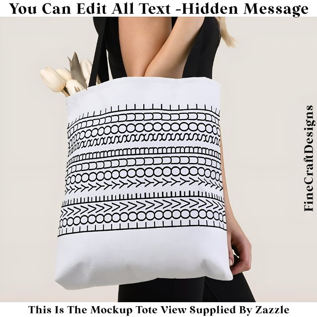 Bolsa Tote Hidden Message Love Your Soul, Custom 109B Quote (Criador carregado)