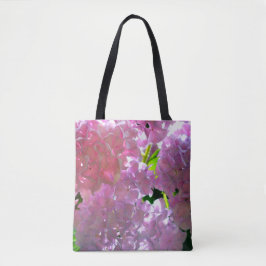 Bolsa Tote Hídrangas lindas, cor-de-rosa, cor-de-rosa, Elegan
