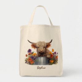 Bolsa Tote Highland Cow Baby Personalizado