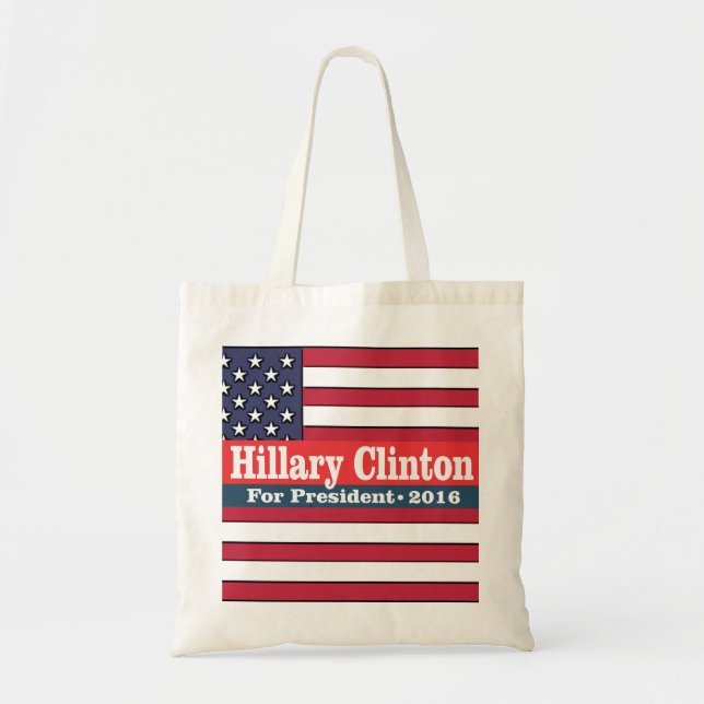 Bolsa Tote Hillary Clinton para o presidente 2016 (Frente)
