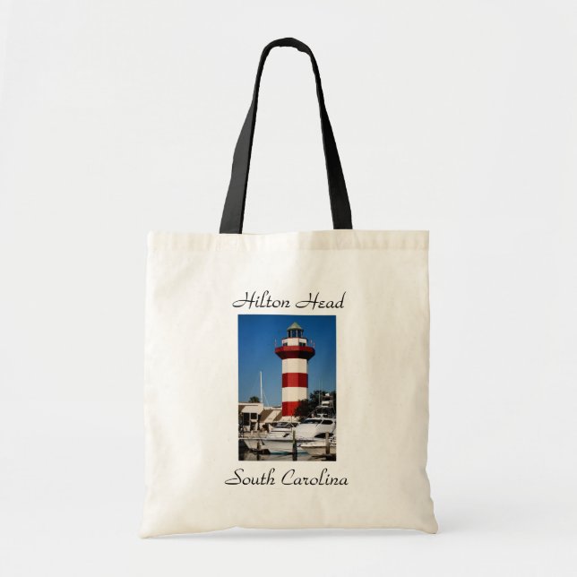 Bolsa Tote Hilton Head, SC Harbor City Lighthouse Tote Bag (Frente)