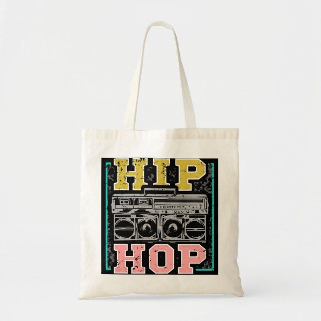 Bolsa Tote Hip Hop Artists Cassettes Rap (Frente)