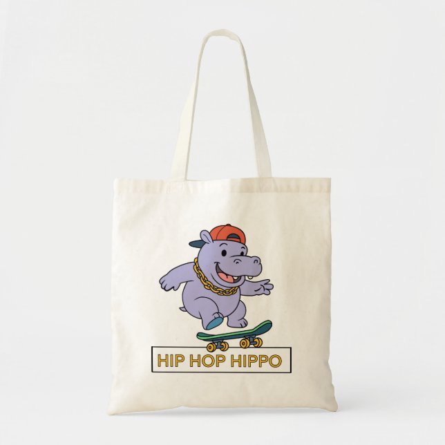 Bolsa Tote Hip Hop Hippo (Frente)