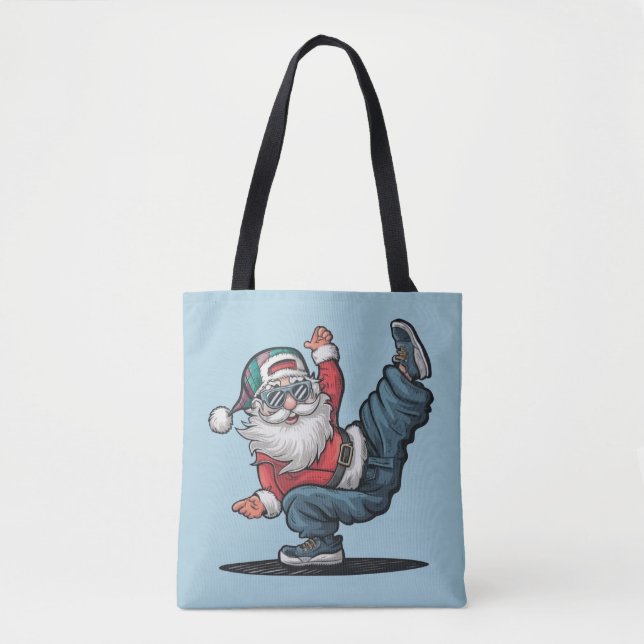 Bolsa Tote Hip Hop Santa Claus (Frente)