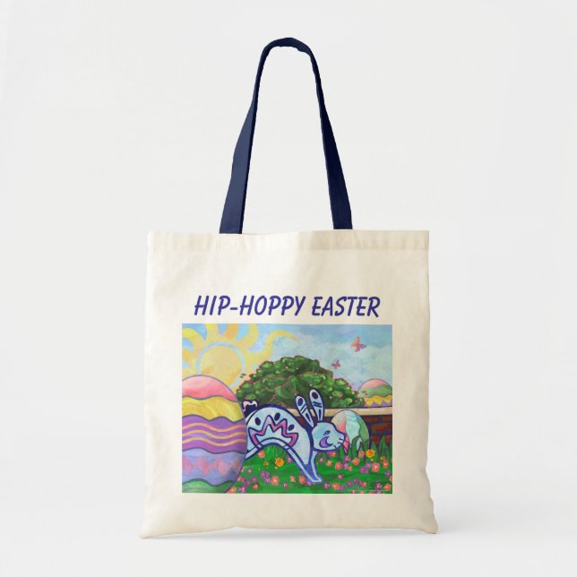 Bolsa Tote Hip Hoppy Easter Bunny Bag (Frente)