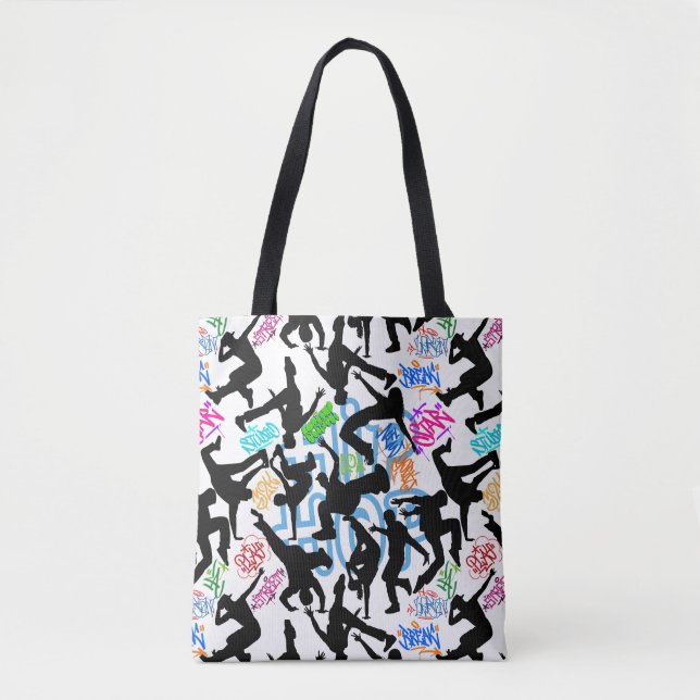 Bolsa Tote HipHop 50. Padrão de dança (Frente)