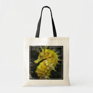 Bolsa Tote Hipocampo amarelo Guttulatus do cavalo marinho