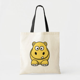 Bolsa Tote Hipopótamo Amarelo Fofo